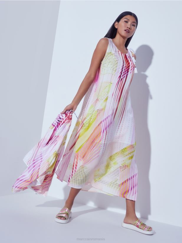 rochie de vara cu fanta laterala Marc Cain var usor îmbrăcăminte 4826HH70