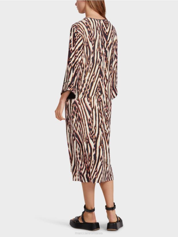 rochie din jerseu de vascoza Marc Cain rosu intens îmbrăcăminte 4826HH62