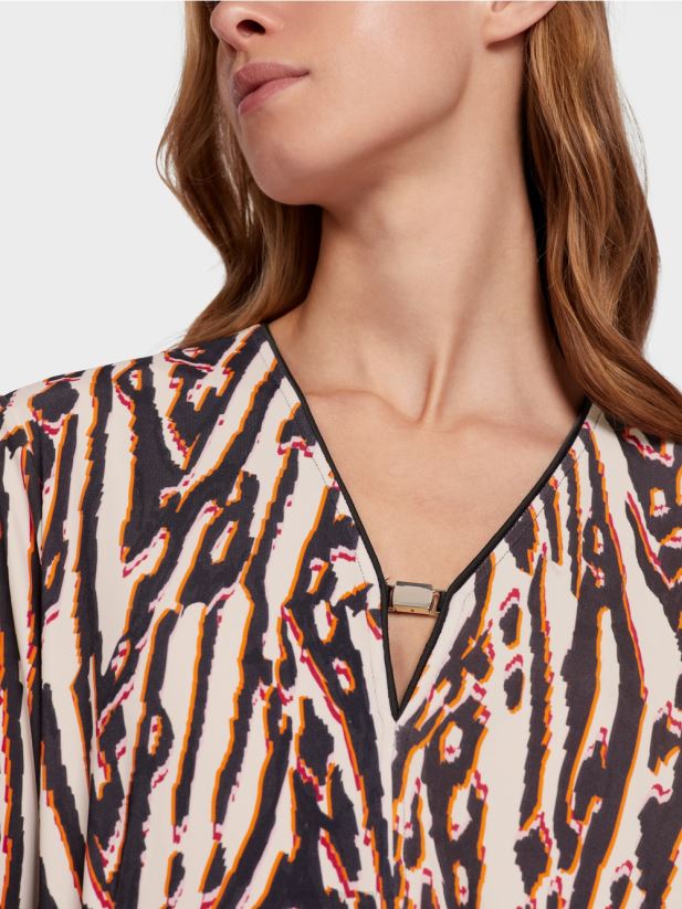 rochie din jerseu de vascoza Marc Cain rosu intens îmbrăcăminte 4826HH62