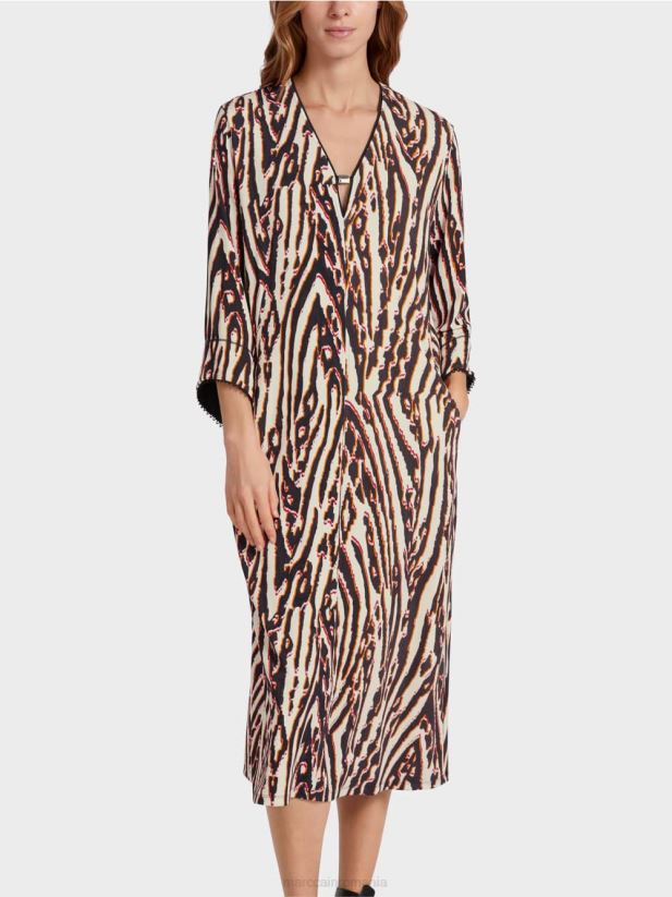 rochie din jerseu de vascoza Marc Cain rosu intens îmbrăcăminte 4826HH62