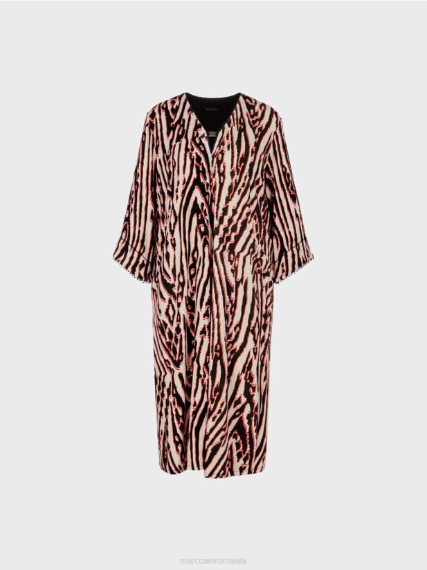 rochie din jerseu de vascoza Marc Cain rosu intens îmbrăcăminte 4826HH62