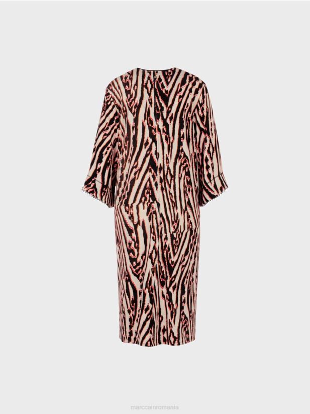 rochie din jerseu de vascoza Marc Cain rosu intens îmbrăcăminte 4826HH62