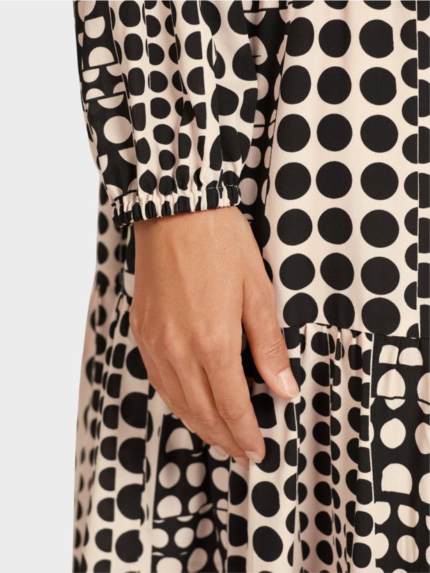 rochie din poliester reciclat Marc Cain negru îmbrăcăminte 4826HH134