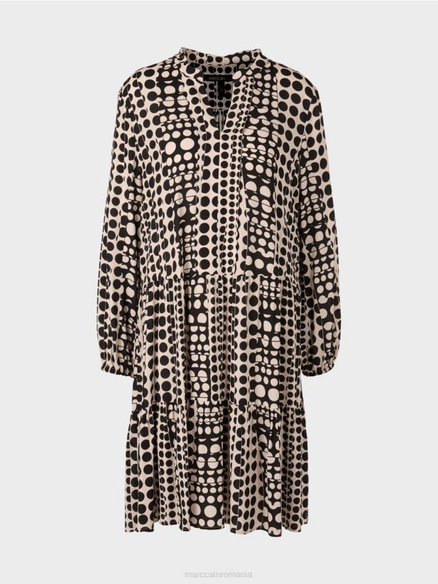 rochie din poliester reciclat Marc Cain negru îmbrăcăminte 4826HH134