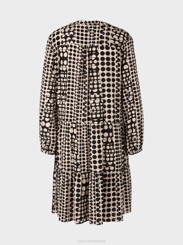 rochie din poliester reciclat Marc Cain negru îmbrăcăminte 4826HH134
