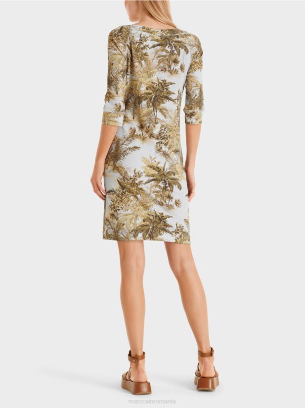 rochie elastică din bumbac Marc Cain albastru pudra deschis îmbrăcăminte 4826HH50