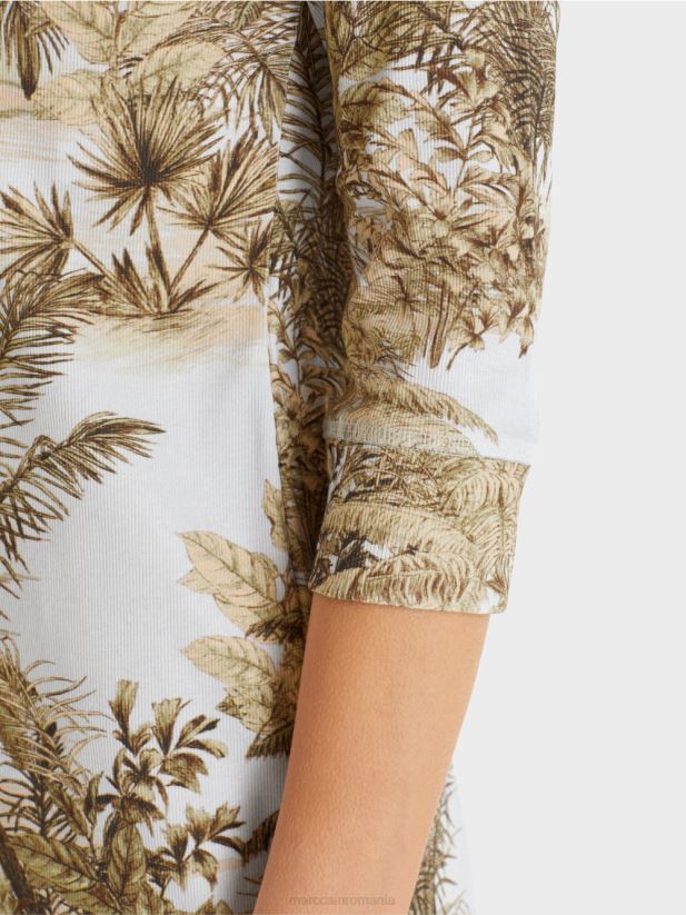 rochie elastică din bumbac Marc Cain albastru pudra deschis îmbrăcăminte 4826HH50