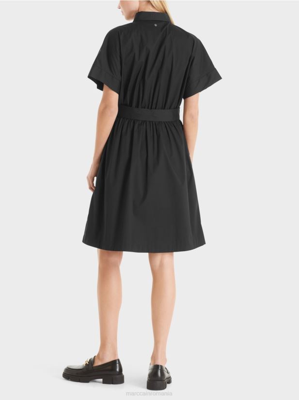 rochie elastică din bumbac Marc Cain negru îmbrăcăminte 4826HH39