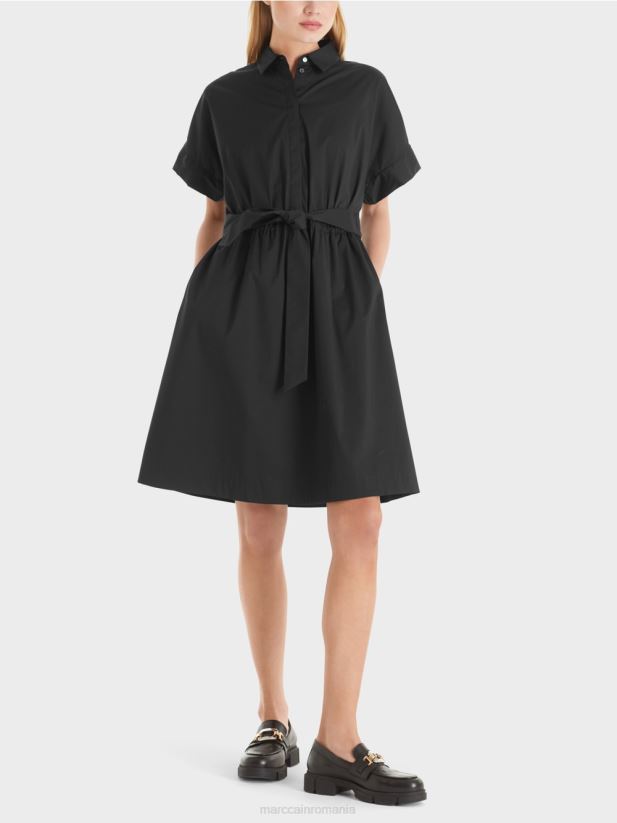 rochie elastică din bumbac Marc Cain negru îmbrăcăminte 4826HH39
