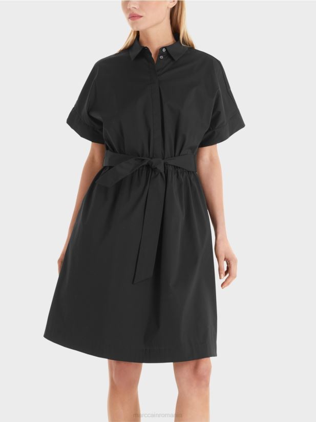 rochie elastică din bumbac Marc Cain negru îmbrăcăminte 4826HH39