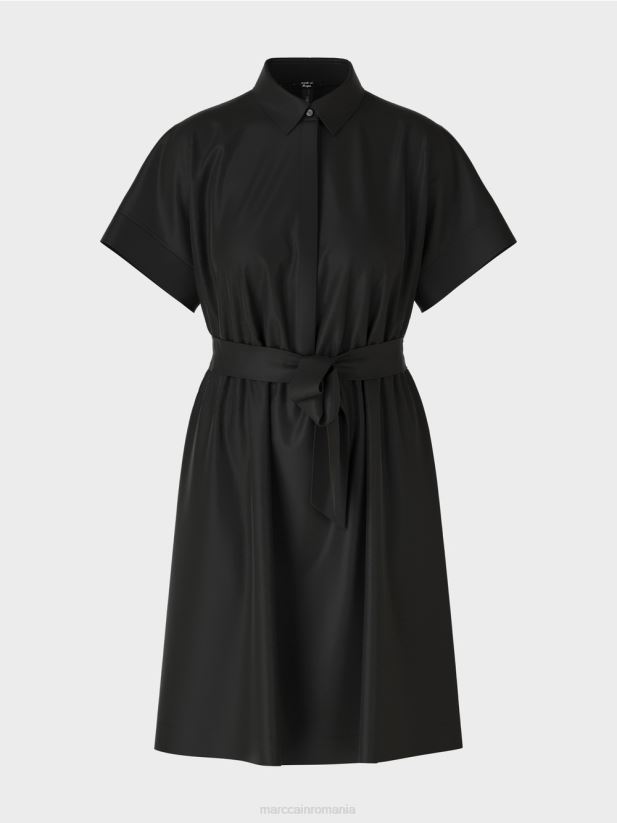 rochie elastică din bumbac Marc Cain negru îmbrăcăminte 4826HH39