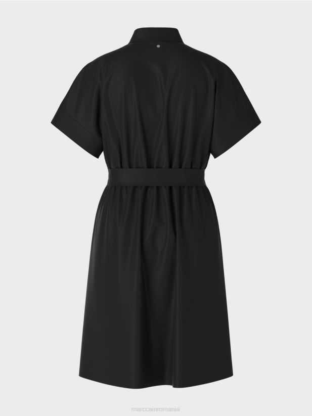 rochie elastică din bumbac Marc Cain negru îmbrăcăminte 4826HH39