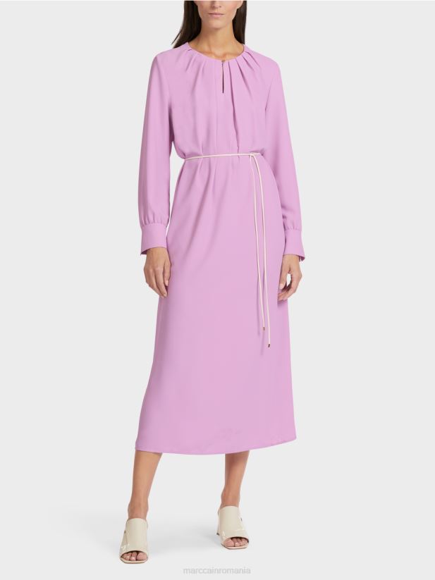 rochie elegantă cu aspect retro Marc Cain lavanda roz îmbrăcăminte 4826HH138