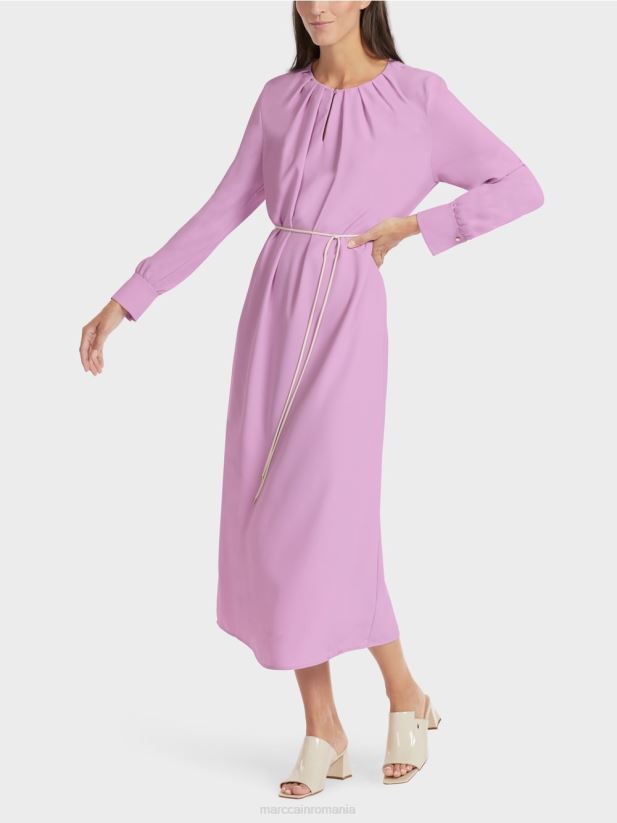 rochie elegantă cu aspect retro Marc Cain lavanda roz îmbrăcăminte 4826HH138