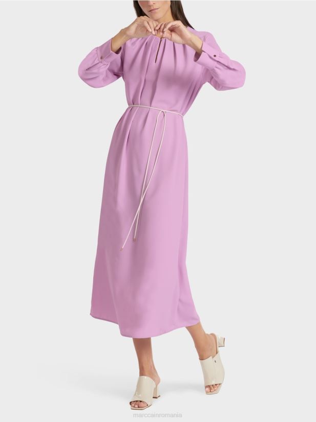 rochie elegantă cu aspect retro Marc Cain lavanda roz îmbrăcăminte 4826HH138