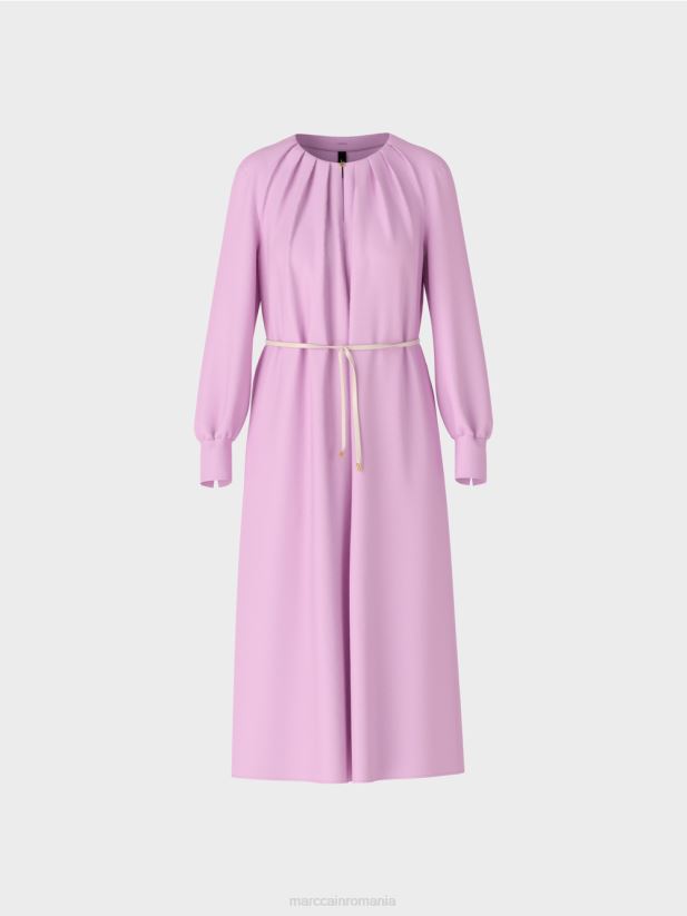 rochie elegantă cu aspect retro Marc Cain lavanda roz îmbrăcăminte 4826HH138