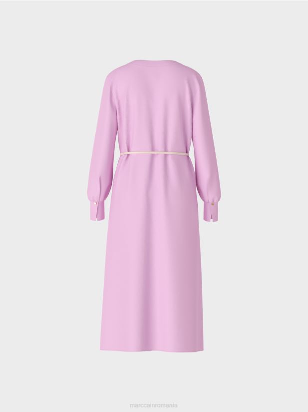 rochie elegantă cu aspect retro Marc Cain lavanda roz îmbrăcăminte 4826HH138
