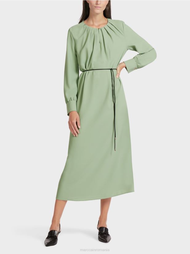 rochie elegantă cu aspect retro Marc Cain menta pudra îmbrăcăminte 4826HH132