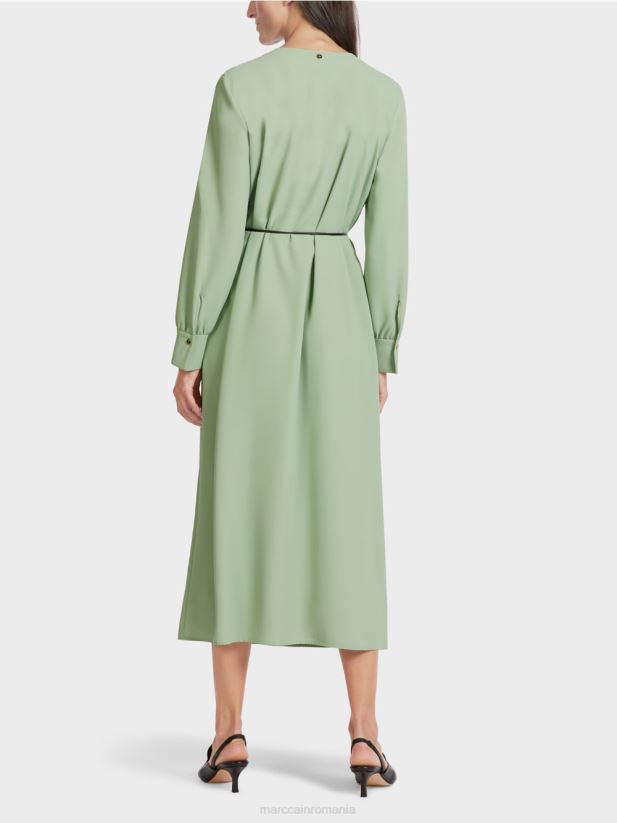 rochie elegantă cu aspect retro Marc Cain menta pudra îmbrăcăminte 4826HH132