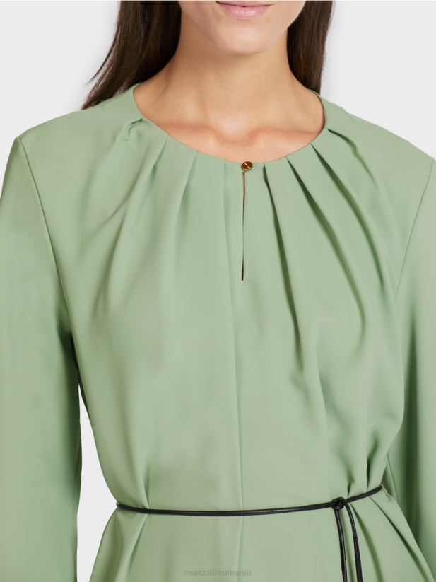 rochie elegantă cu aspect retro Marc Cain menta pudra îmbrăcăminte 4826HH132