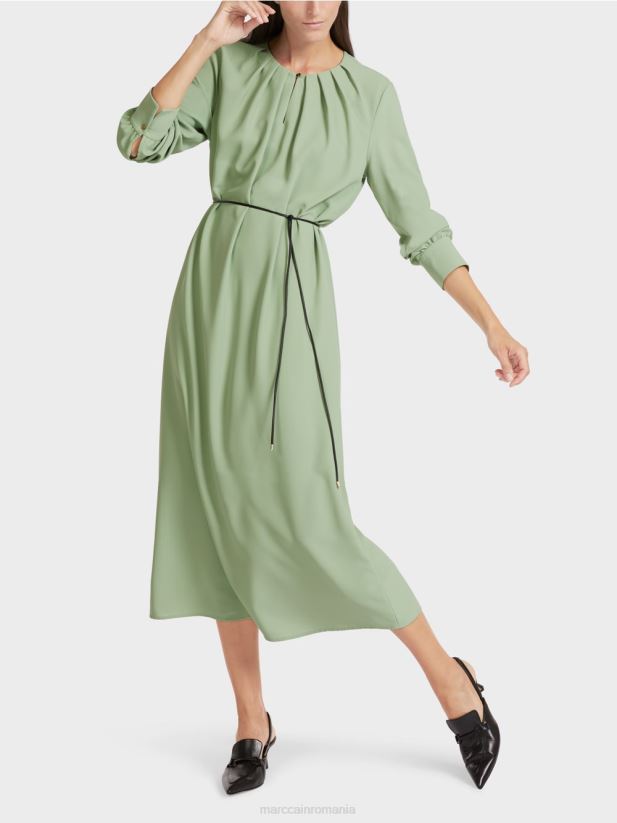 rochie elegantă cu aspect retro Marc Cain menta pudra îmbrăcăminte 4826HH132