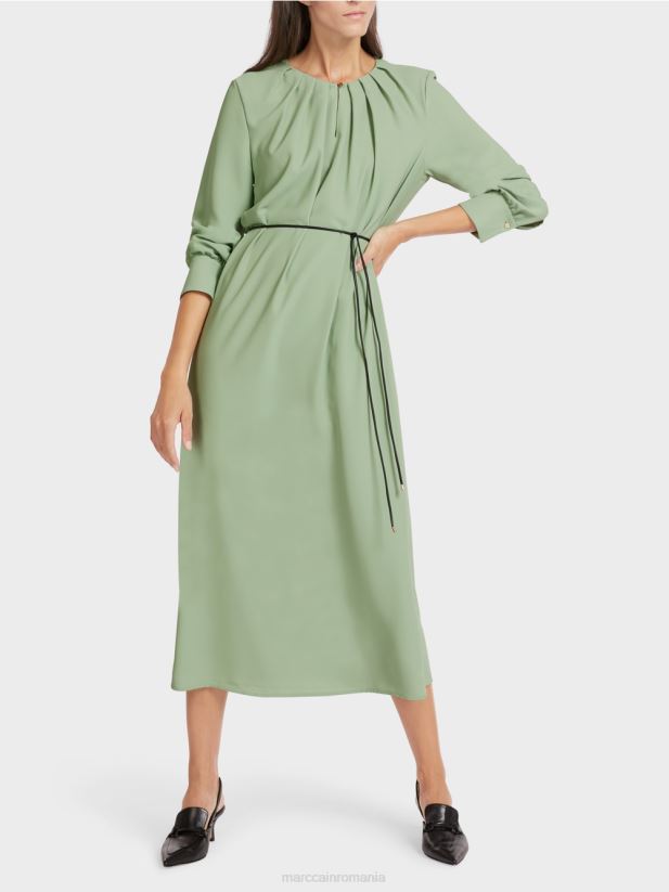 rochie elegantă cu aspect retro Marc Cain menta pudra îmbrăcăminte 4826HH132