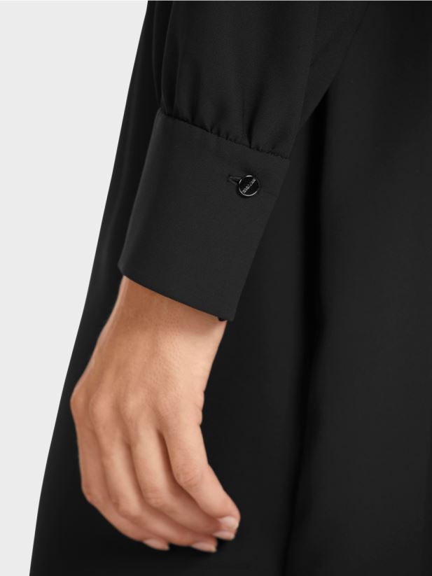 rochie elegantă cu aspect retro Marc Cain negru îmbrăcăminte 4826HH130