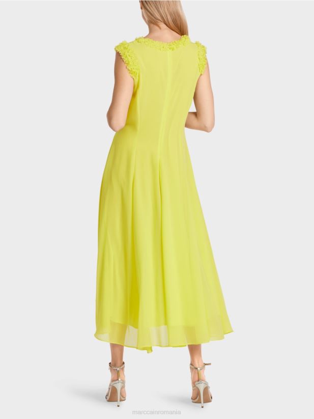 rochie festivă „regândiți împreună”. Marc Cain verde lamaie îmbrăcăminte 4826HH81