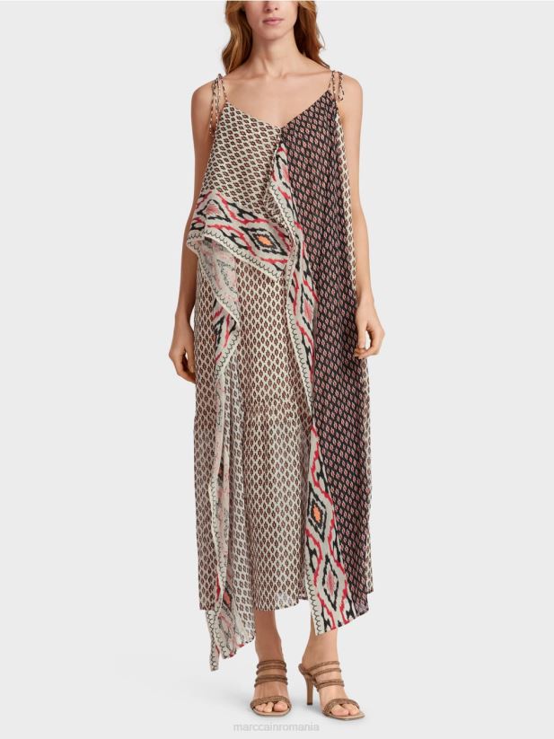 rochie in stil boho Marc Cain cremă îmbrăcăminte 4826HH61