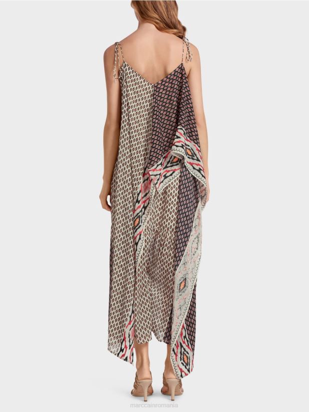 rochie in stil boho Marc Cain cremă îmbrăcăminte 4826HH61