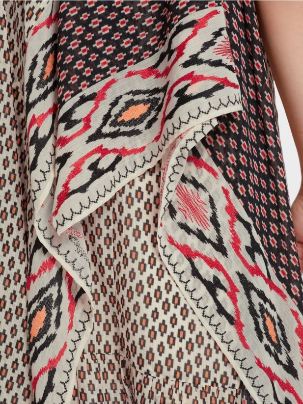 rochie in stil boho Marc Cain cremă îmbrăcăminte 4826HH61