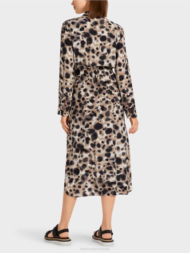 rochie leopard „regândește împreună”. Marc Cain cafea ușoară îmbrăcăminte 4826HH116