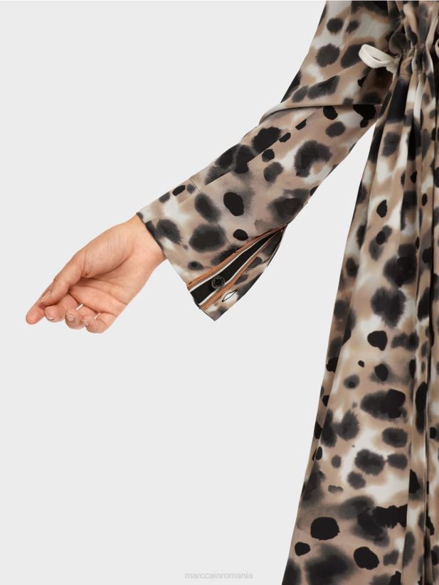 rochie leopard „regândește împreună”. Marc Cain cafea ușoară îmbrăcăminte 4826HH116