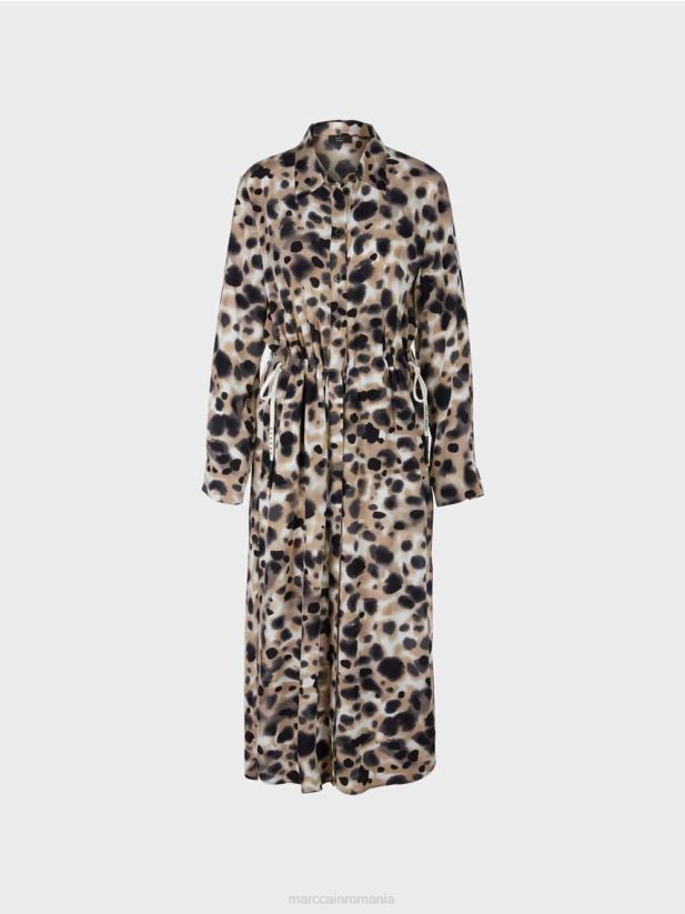 rochie leopard „regândește împreună”. Marc Cain cafea ușoară îmbrăcăminte 4826HH116