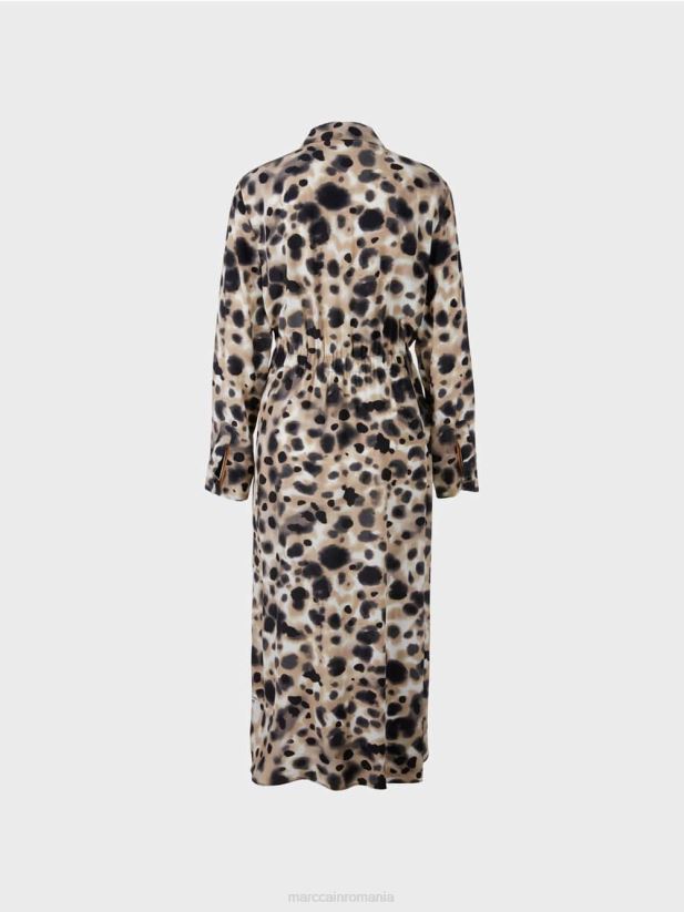 rochie leopard „regândește împreună”. Marc Cain cafea ușoară îmbrăcăminte 4826HH116