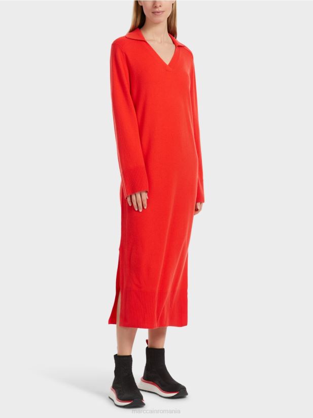 rochie lungă tricotată „rethink together”. Marc Cain campari îmbrăcăminte 4826HH18
