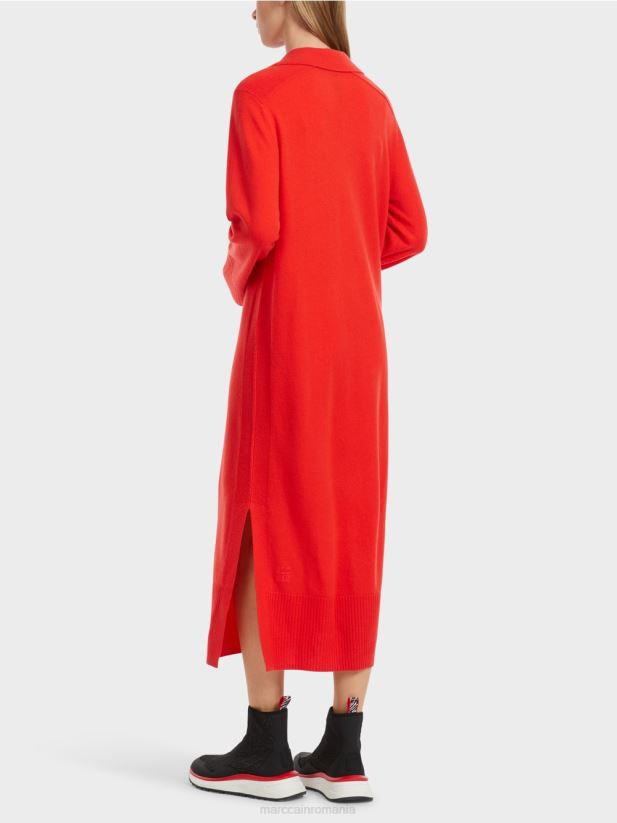 rochie lungă tricotată „rethink together”. Marc Cain campari îmbrăcăminte 4826HH18