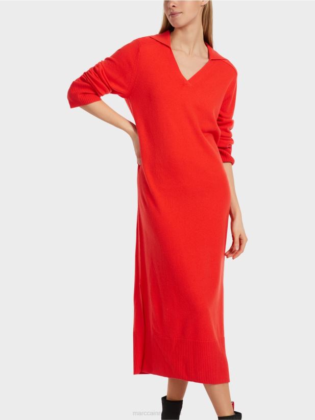 rochie lungă tricotată „rethink together”. Marc Cain campari îmbrăcăminte 4826HH18
