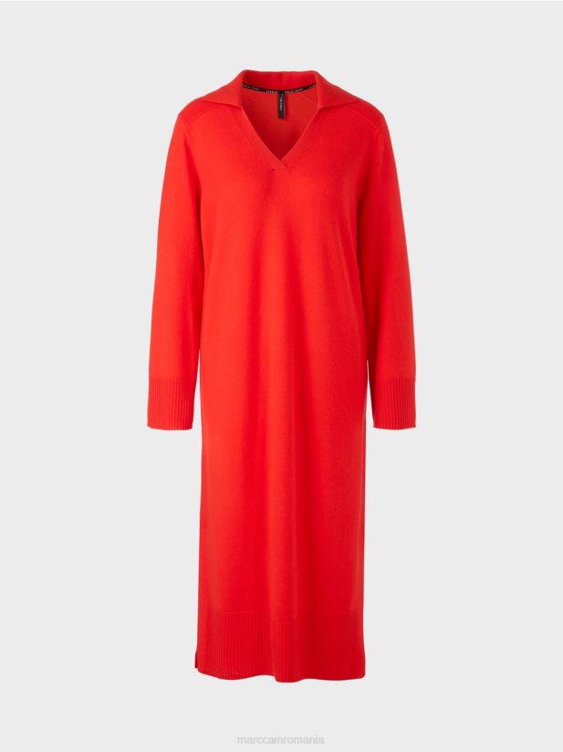 rochie lungă tricotată „rethink together”. Marc Cain campari îmbrăcăminte 4826HH18