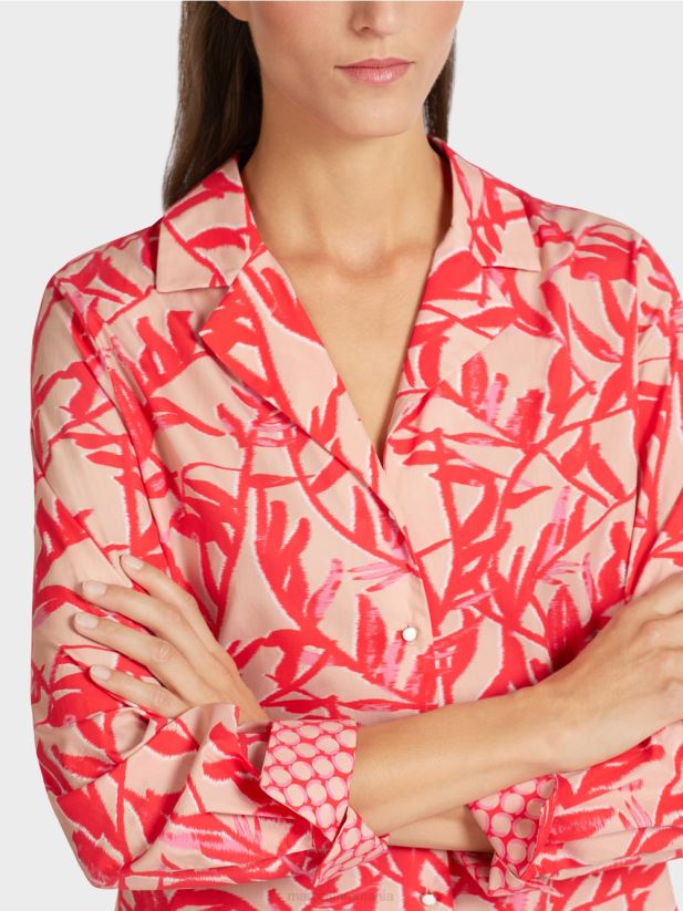 rochie midi cu revere Marc Cain bronz strălucitor îmbrăcăminte 4826HH105