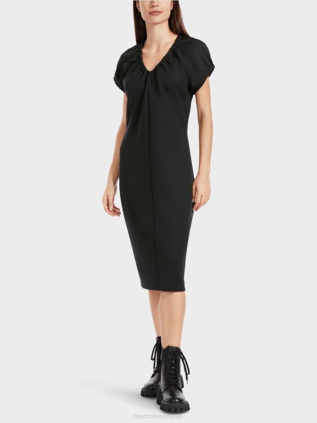 rochie mulata cu decolteu in V Marc Cain negru îmbrăcăminte 4826HH34