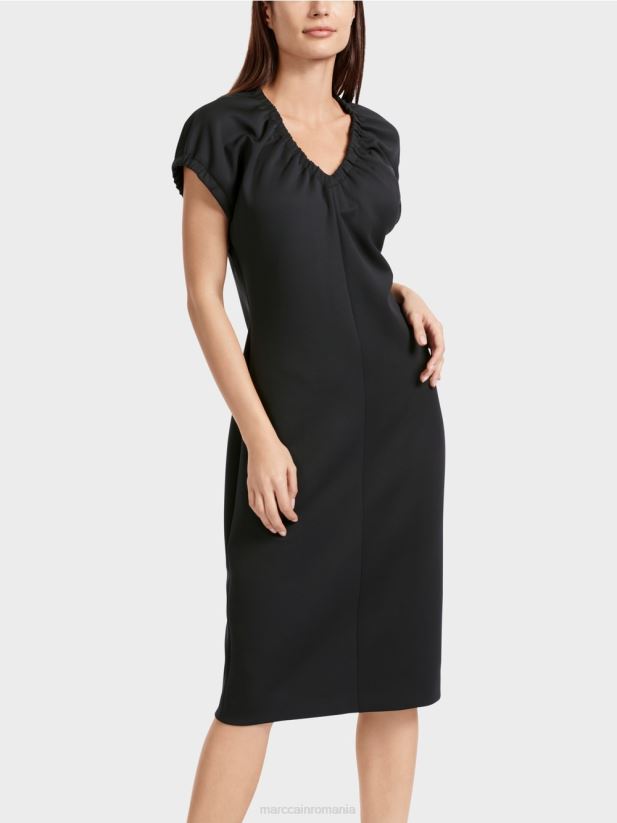 rochie mulata cu decolteu in V Marc Cain negru îmbrăcăminte 4826HH34