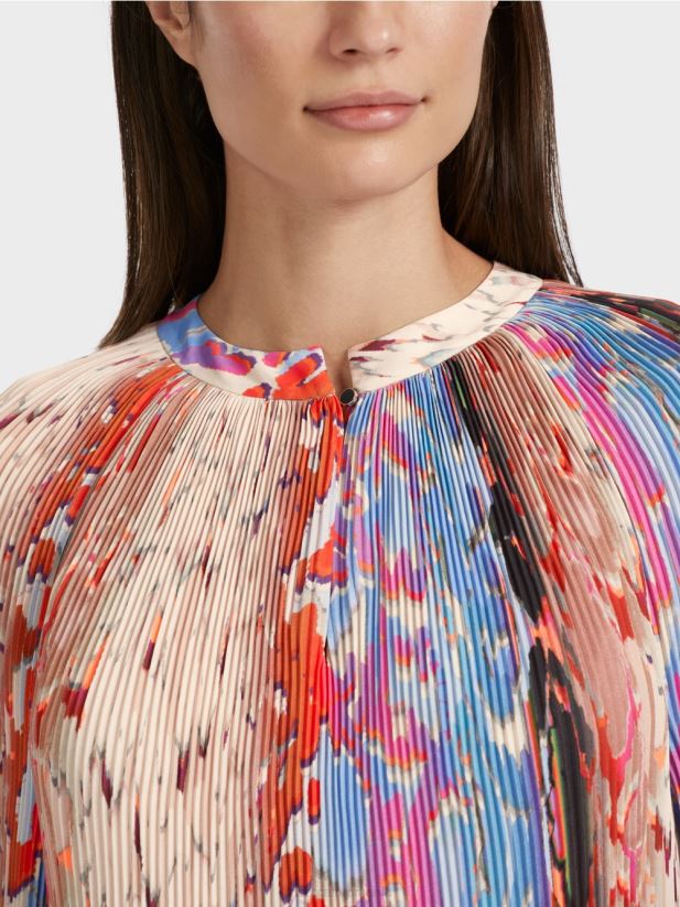 rochie plisată „rethink together”. Marc Cain cer întunecat de vară îmbrăcăminte 4826HH21