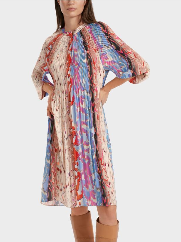 rochie plisată „rethink together”. Marc Cain cer întunecat de vară îmbrăcăminte 4826HH21