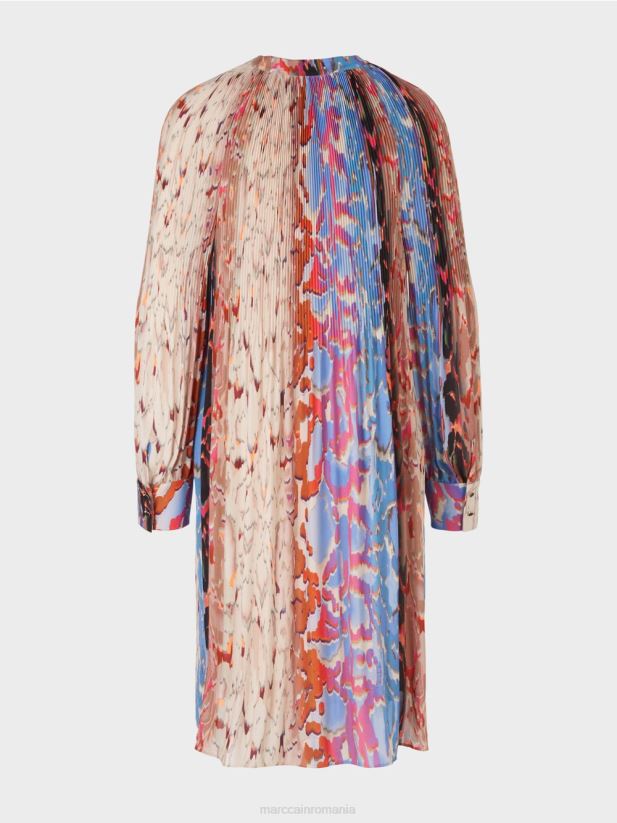 rochie plisată „rethink together”. Marc Cain cer întunecat de vară îmbrăcăminte 4826HH21