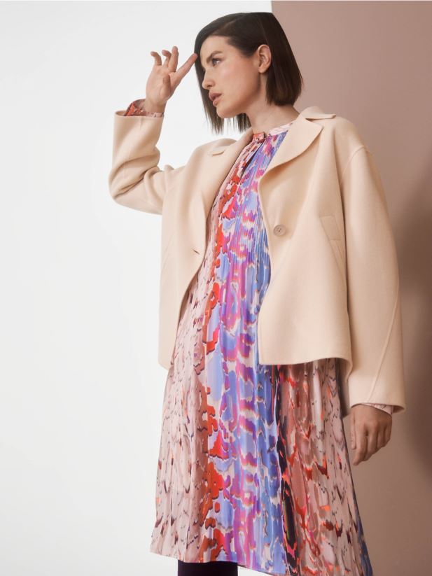 rochie plisată „rethink together”. Marc Cain cer întunecat de vară îmbrăcăminte 4826HH21