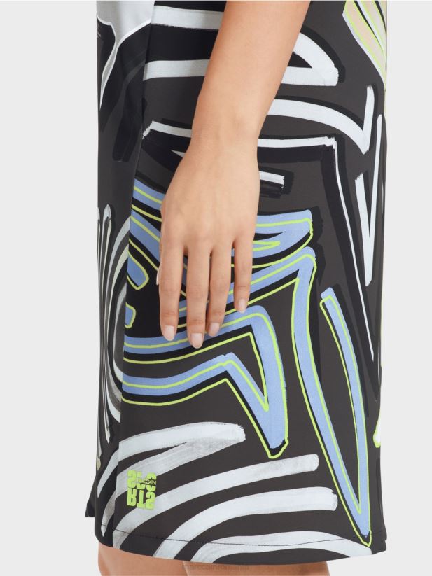 rochie raglan în formă de a Marc Cain albastru pudra moale îmbrăcăminte 4826HH28