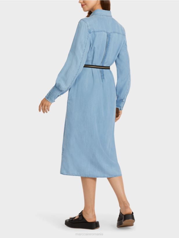rochie „regândiți împreună”. Marc Cain bleu îmbrăcăminte 4826HH102