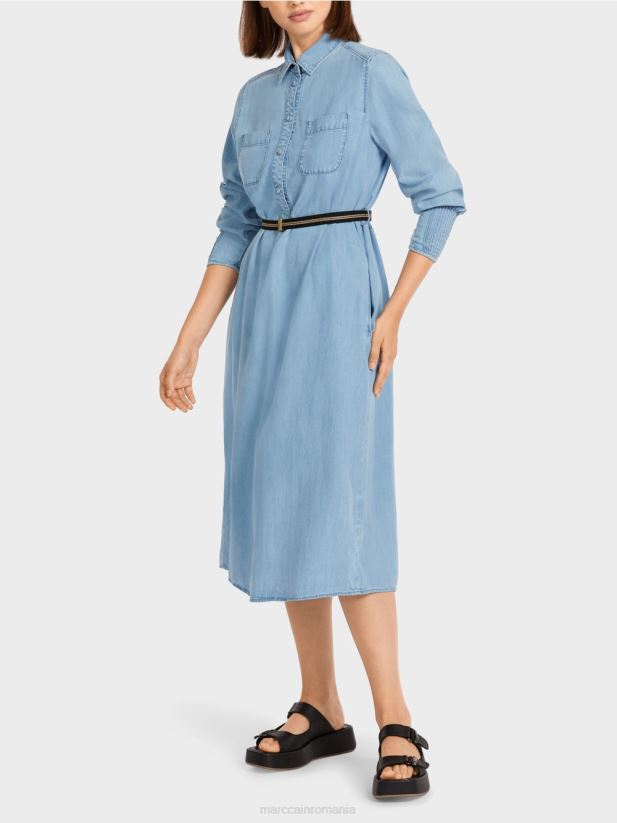 rochie „regândiți împreună”. Marc Cain bleu îmbrăcăminte 4826HH102