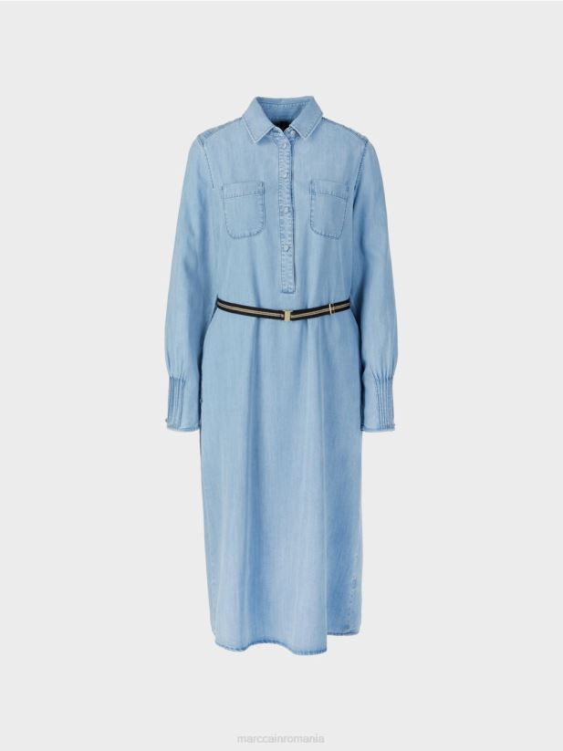 rochie „regândiți împreună”. Marc Cain bleu îmbrăcăminte 4826HH102